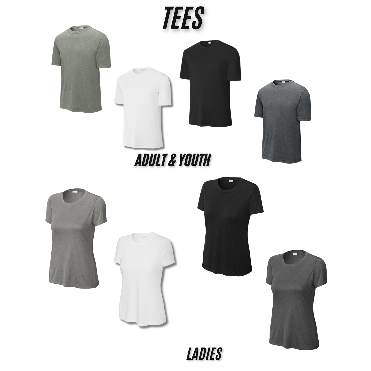 Adult, Ladies & Youth - Sport Tek Performance Tee - (Nebraska Gold)