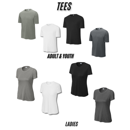 Adult, Ladies & Youth - Sport Tek Performance Tee - (Nebraska Gold)