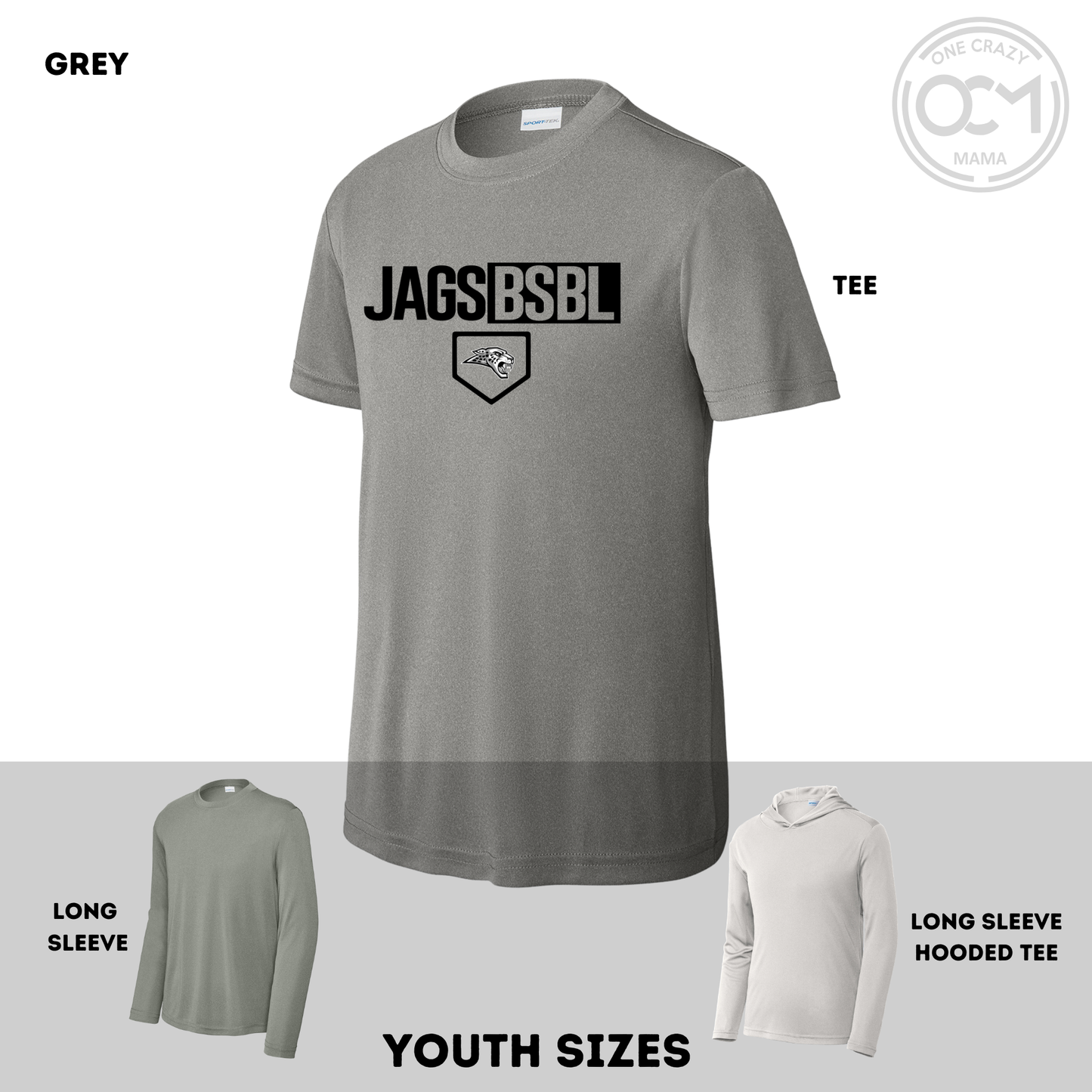 Youth - Multiple Performance Tees- (Centennial Jaguar Baseball)