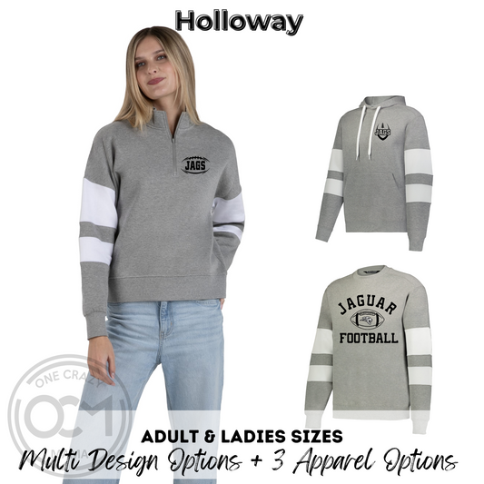 Adult & Ladies - Holloway Ladies 1/4 Zip & Unisex Sweatshirts (Centennial Jaguar Football)
