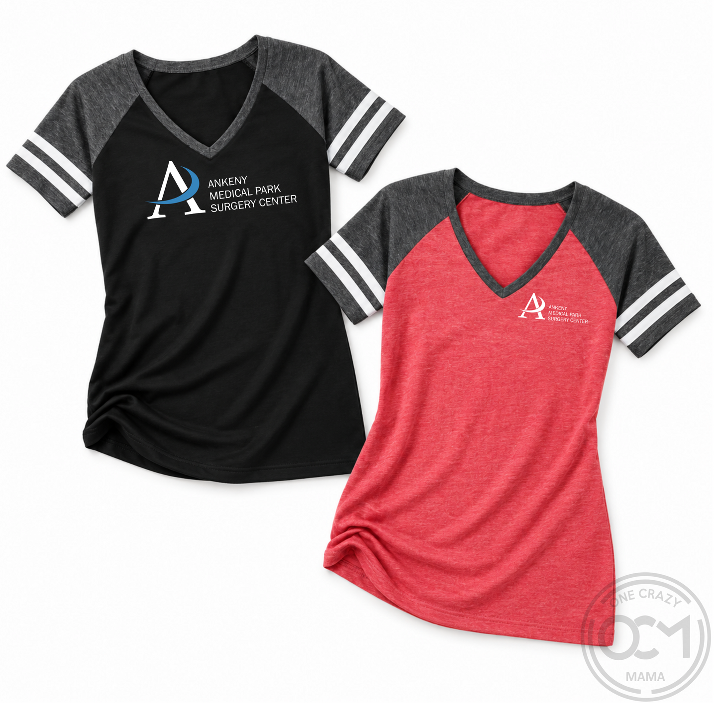 Distrcit - Ladies Vneck Tee - (Ankeny Medical Park)