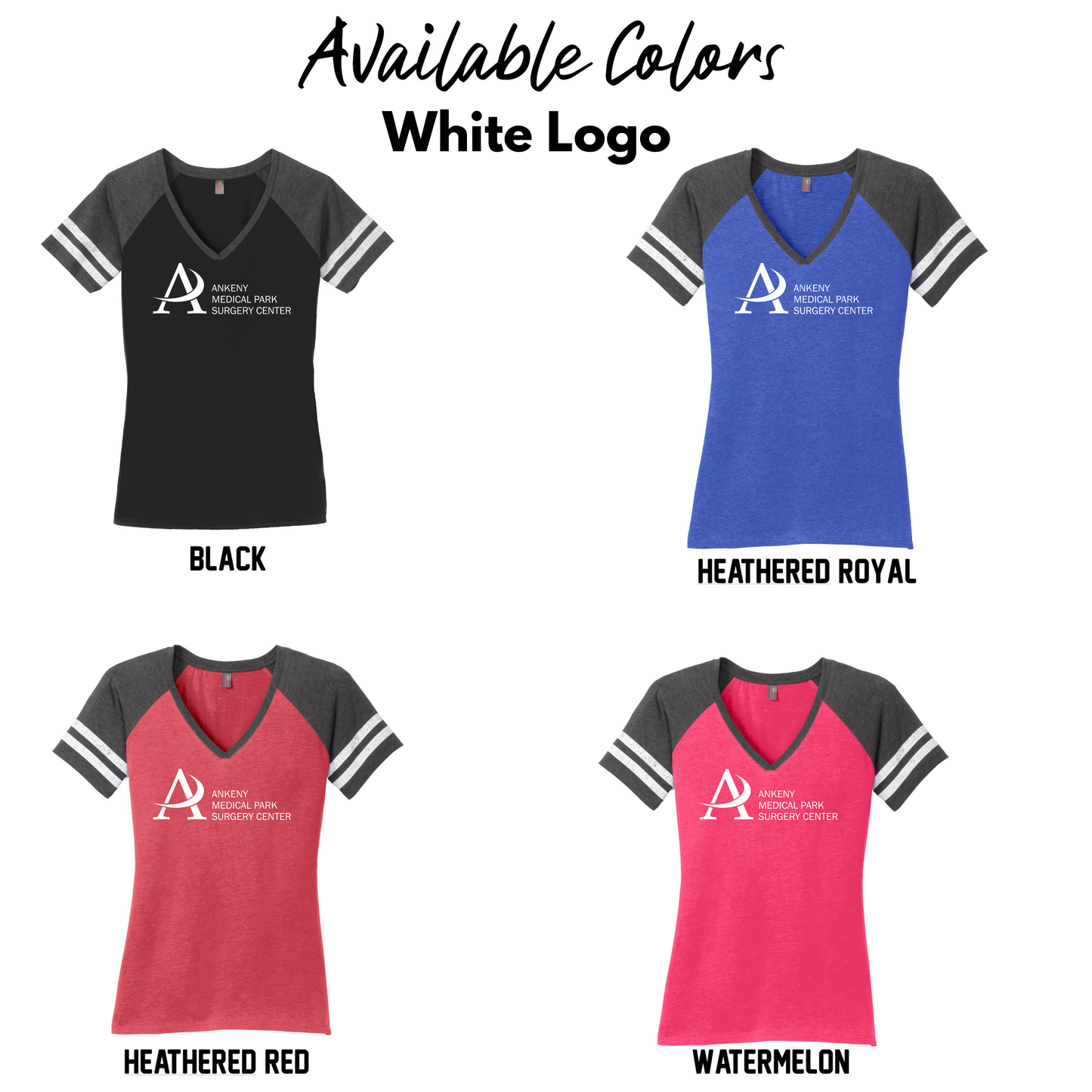 Distrcit - Ladies Vneck Tee - (Ankeny Medical Park)