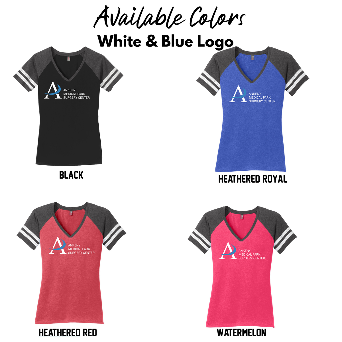 Distrcit - Ladies Vneck Tee - (Ankeny Medical Park)