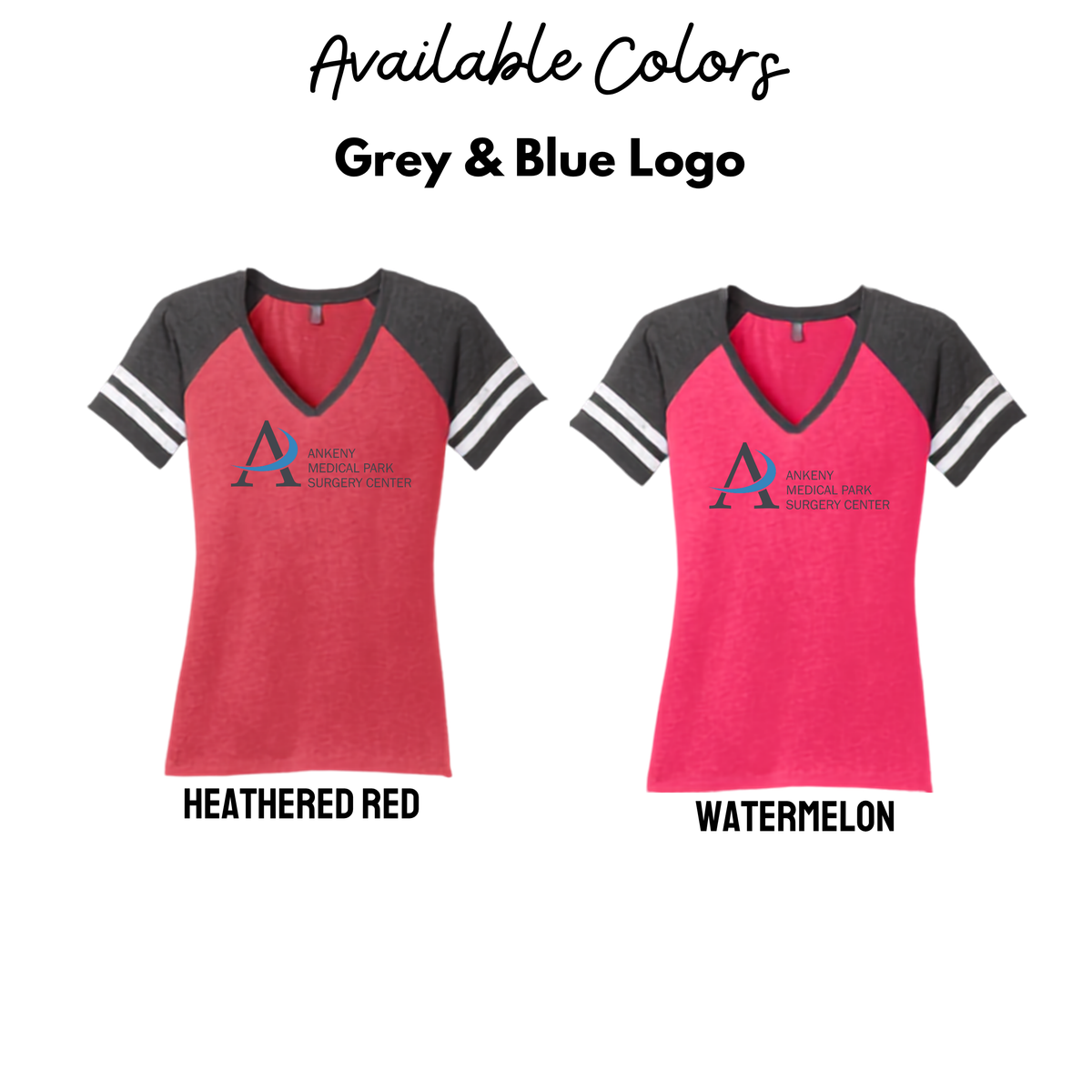 Distrcit - Ladies Vneck Tee - (Ankeny Medical Park)