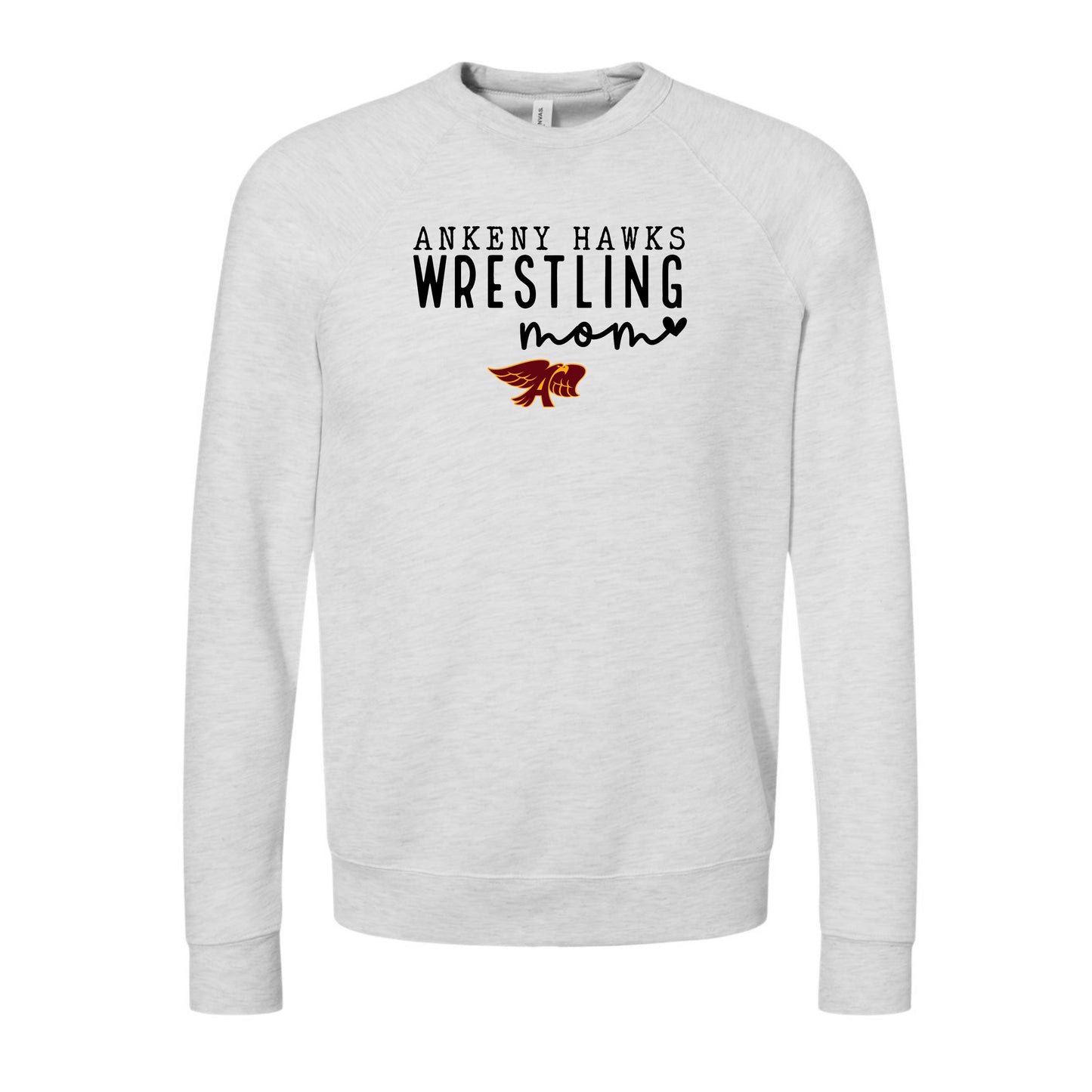 Adult - Unisex Crewneck Raglan Sweatshirt - (Ankeny Hawks Wrestling)