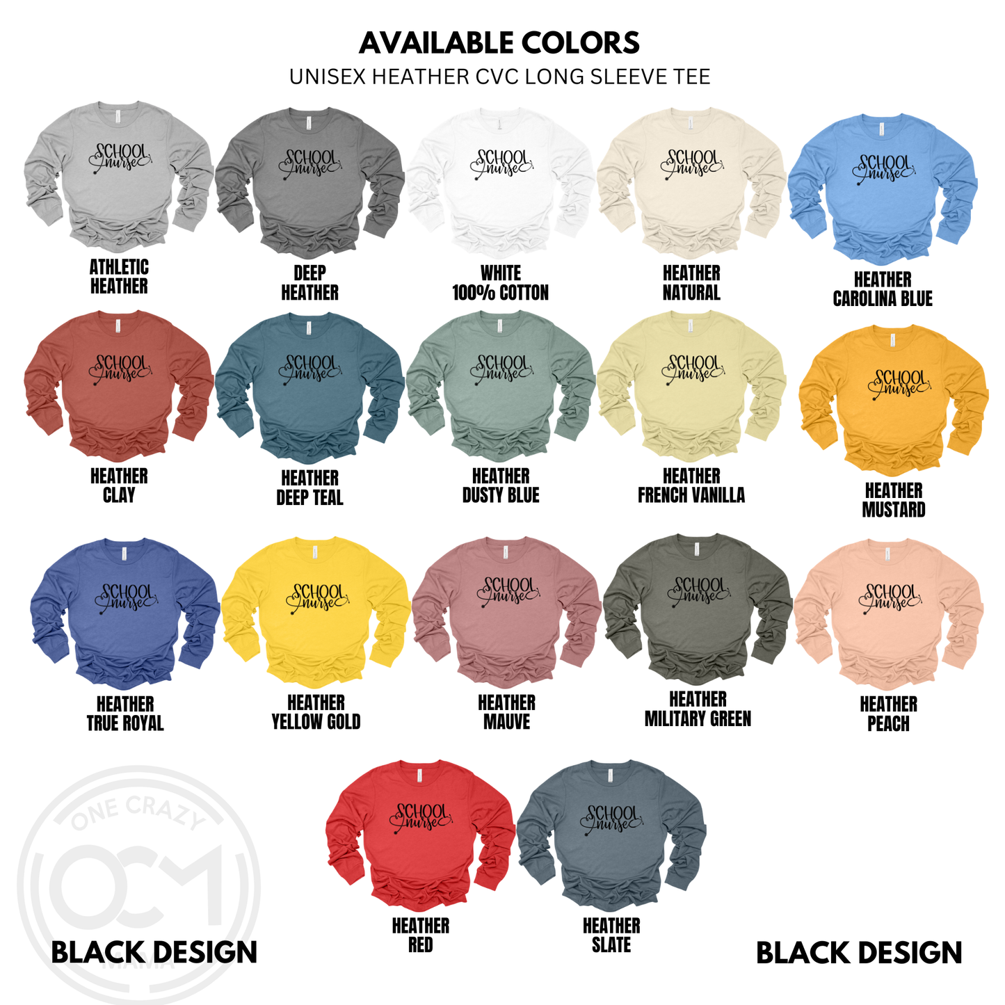 Adult - Bella Unisex Long Sleeve Tee (Nurse Collection)