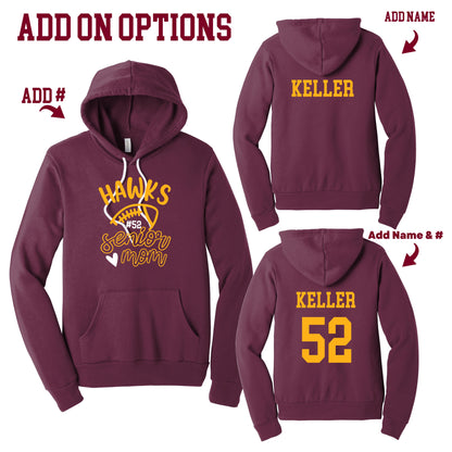 Ankeny Hawks Senior Football Moms 2024-2025 (6 apparel options - Option to add # to front & back)