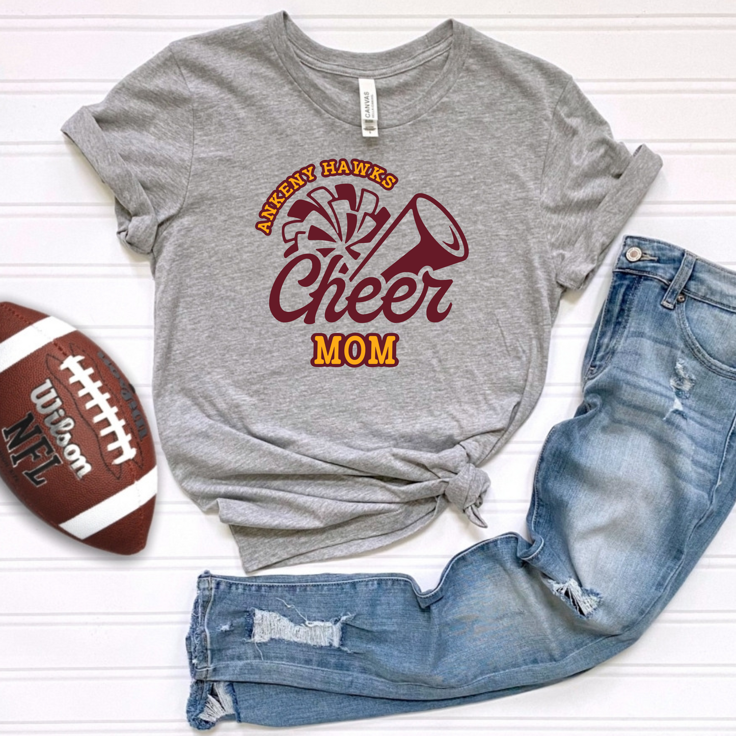 Senior Mom Hawk Cheer  (5 Apparel Choices) -U Pick Name