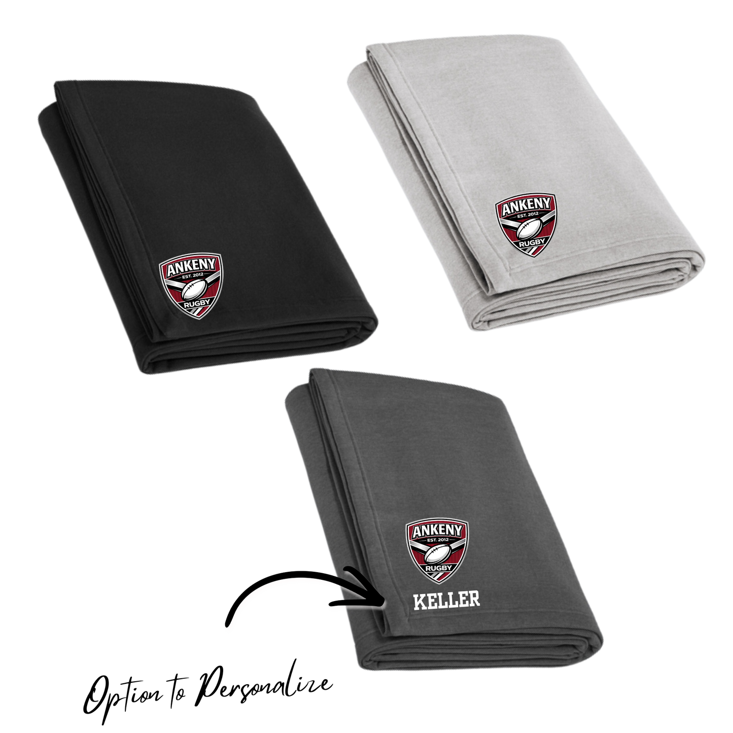 Sweatshirt Blanket - 2 Sizes (Ankeny Rugby)