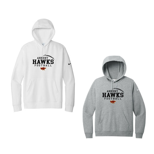 Adult & Ladies - Nike Club Pullover Fleece Hoodie - (Ankeny Hawks Football 2024)