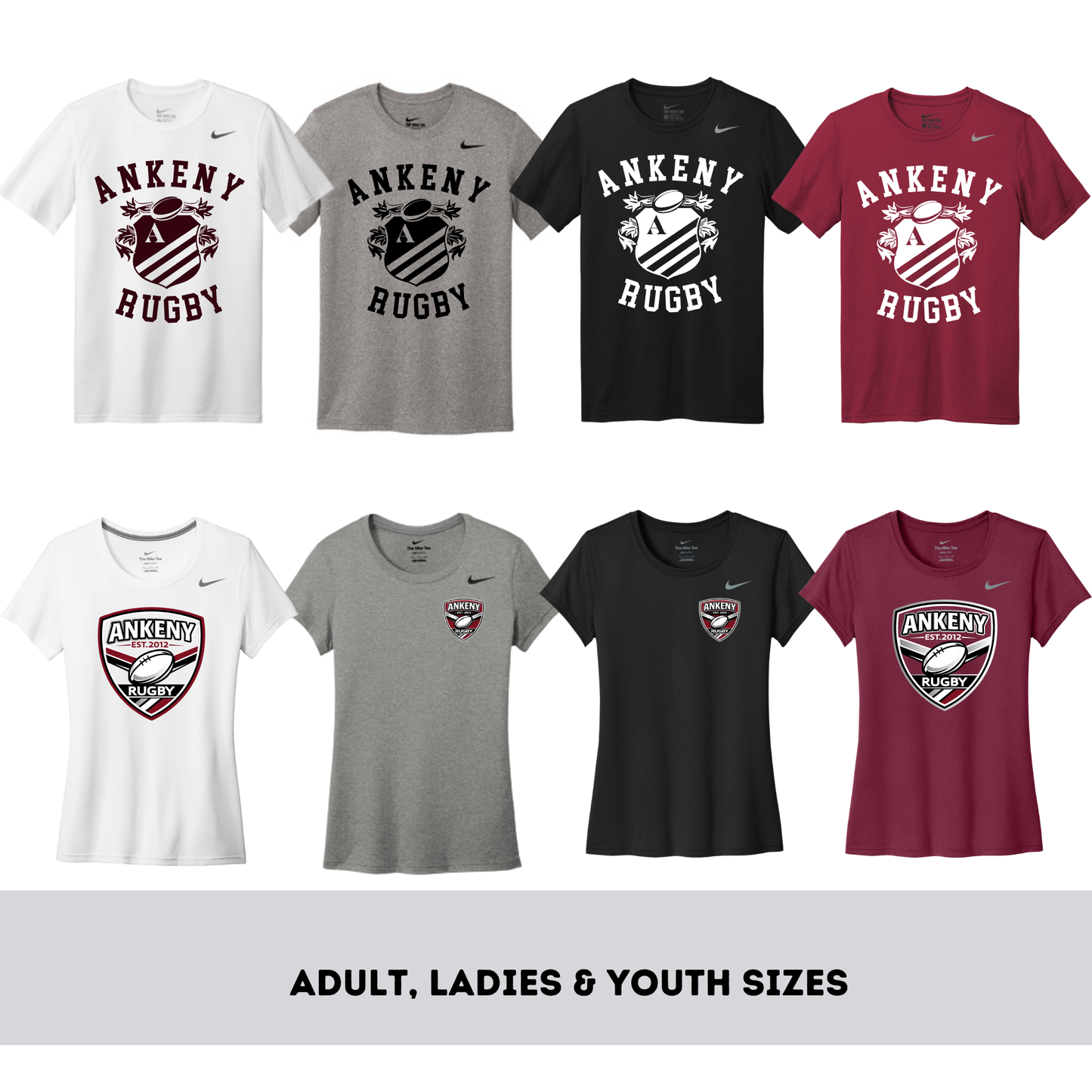 Adult, Ladies & Youth - Nike Performance Tee (Ankeny Rugby)