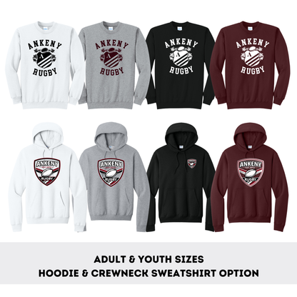Adult & Youth -Crewneck & Hooded Sweatshirts (Ankeny Rugby)