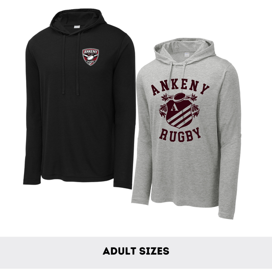 Adult - Long Sleeve Hooded Tee (Ankeny Rugby)