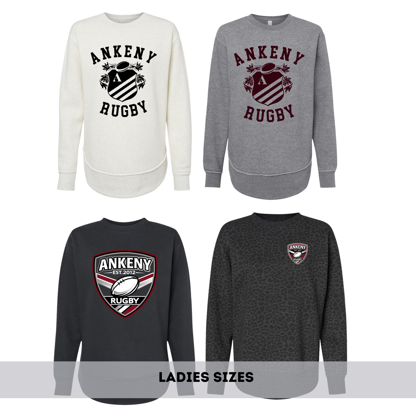 Ladies  - Fleece Crewneck Sweatshirt (Ankeny Rugby)