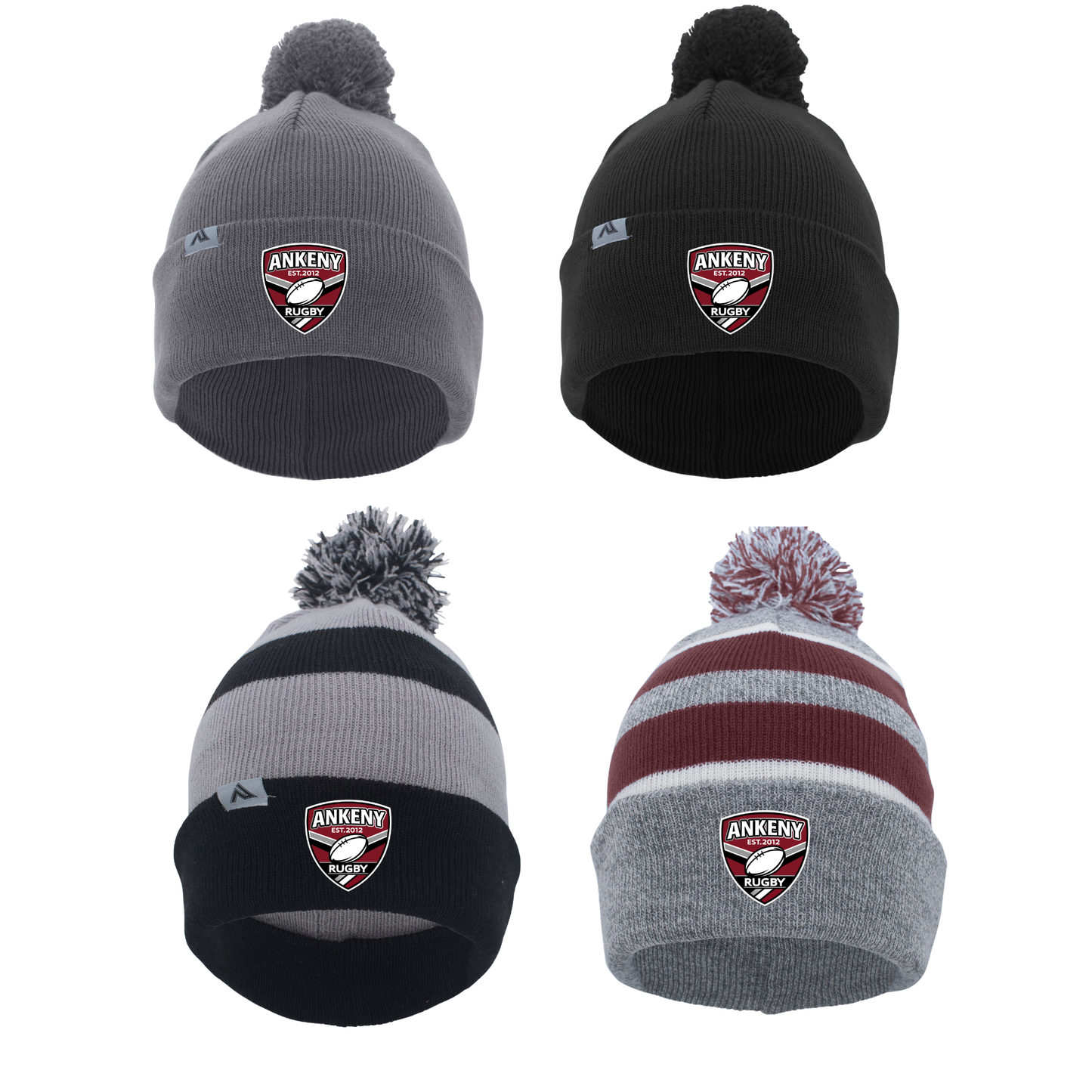 Knit Pacific Pom Beanie (Ankeny Rugby)