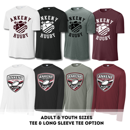 Adult & Youth - Performance Tee & Long Sleeve Tee (Ankeny Rugby)