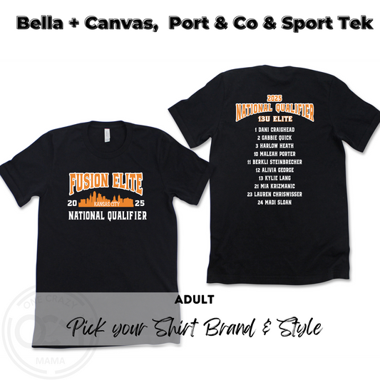 Adult  - National Qualifier Shirt  (Fusion Elite)