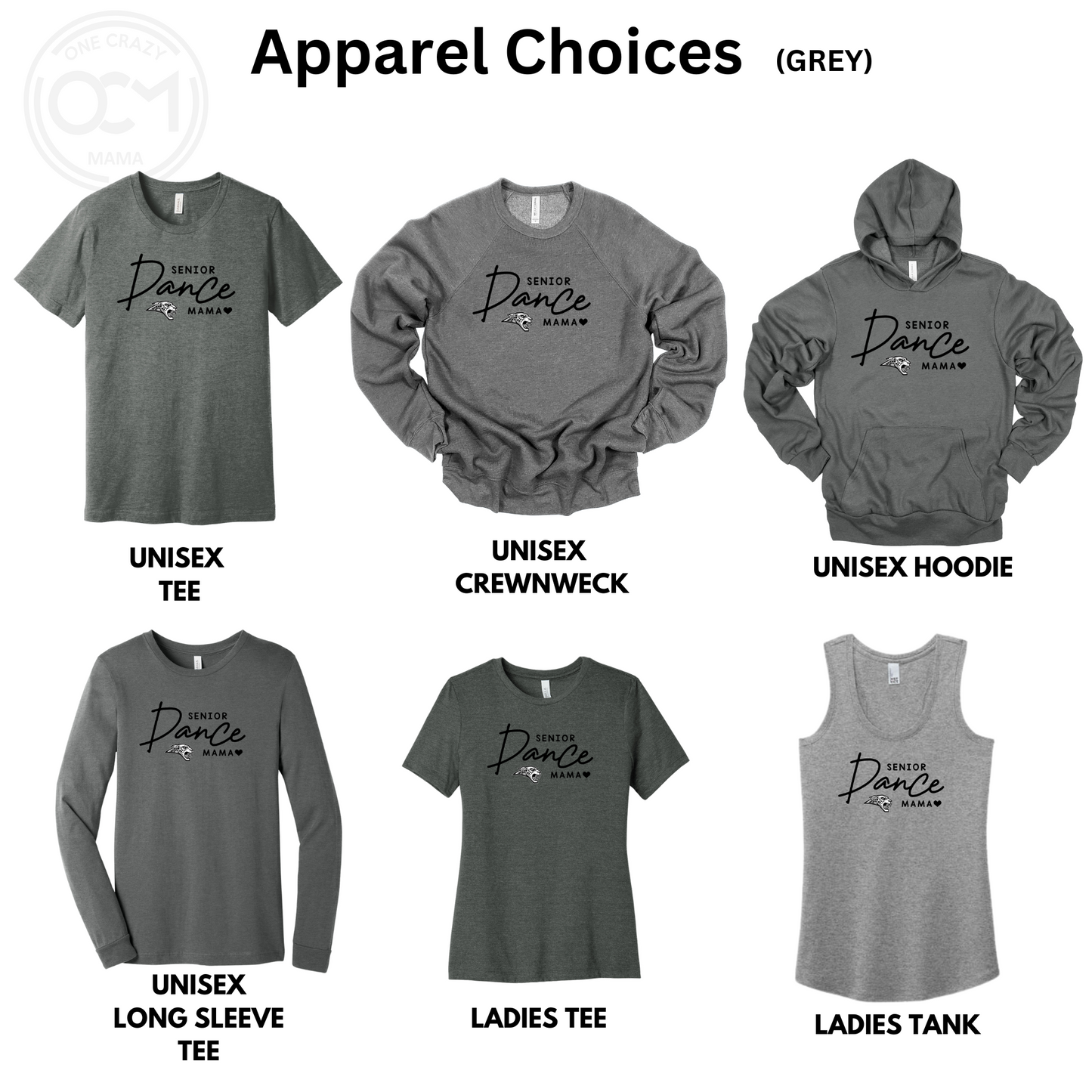 Adult - 6 Apparel Options  - (Centennial Jaguar Senior Dance)
