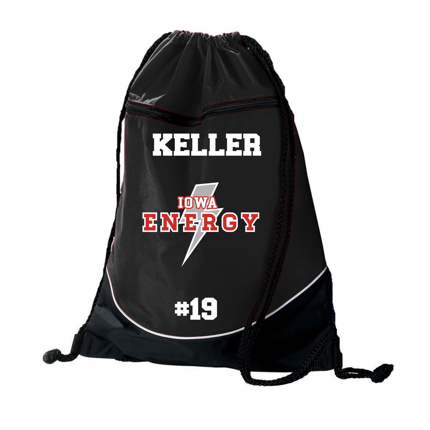 Drawstring Backpack (Option to personalize) - (Iowa Energy Baseball)