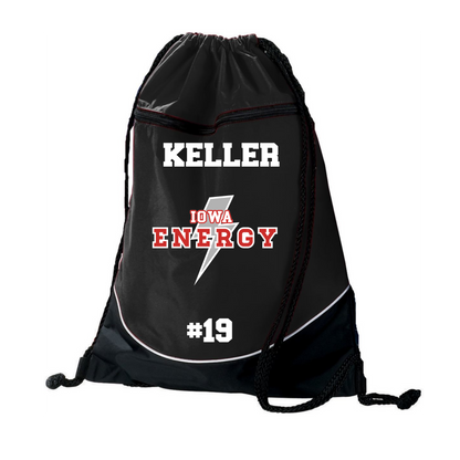 Drawstring Backpack (Option to personalize) - (Iowa Energy Baseball)