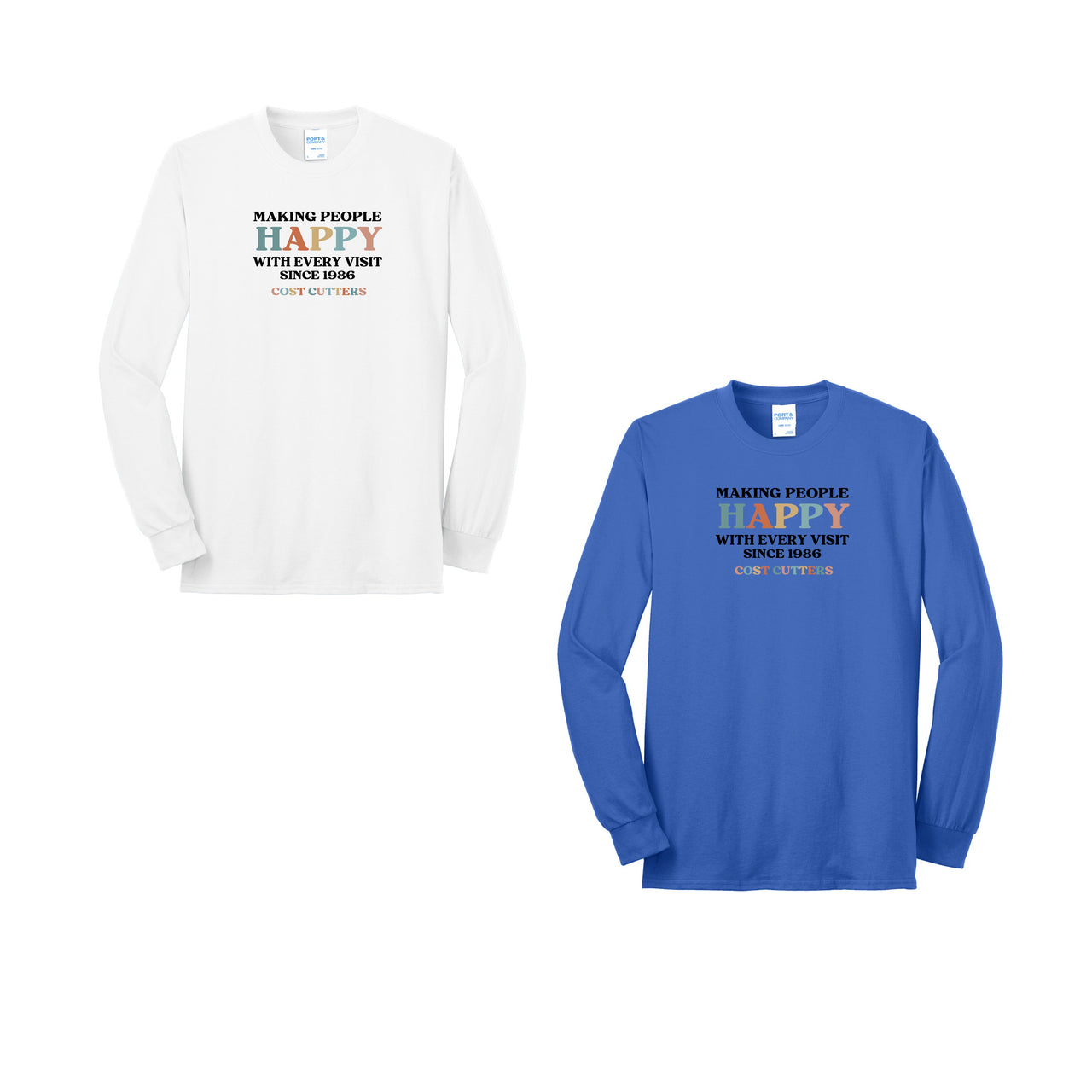 Adult - Unisex Long Sleeve Tee up to 6XL (Cost Cutters)