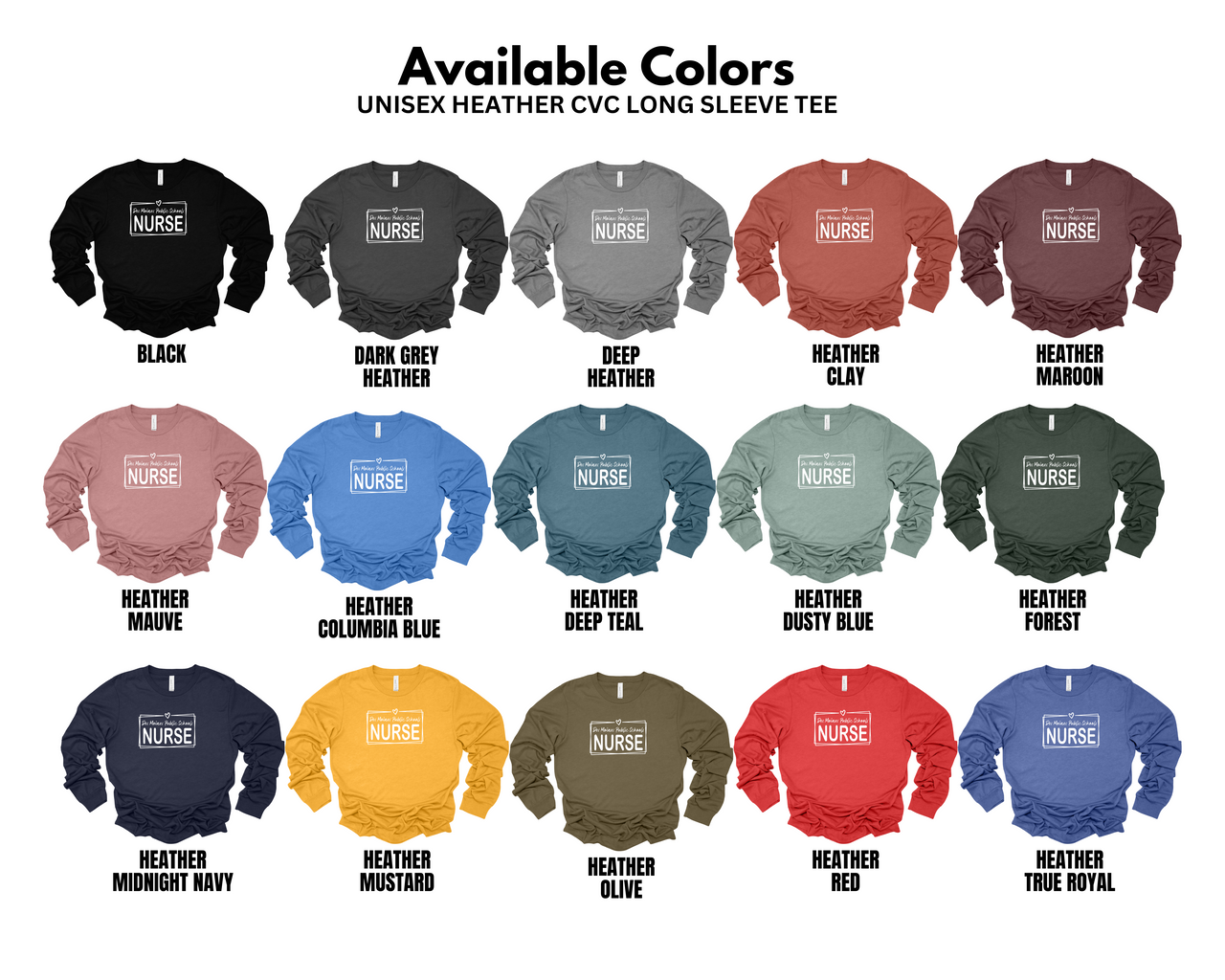 Unisex - Bella Long Sleeve Tee - (DMPS Nurses)