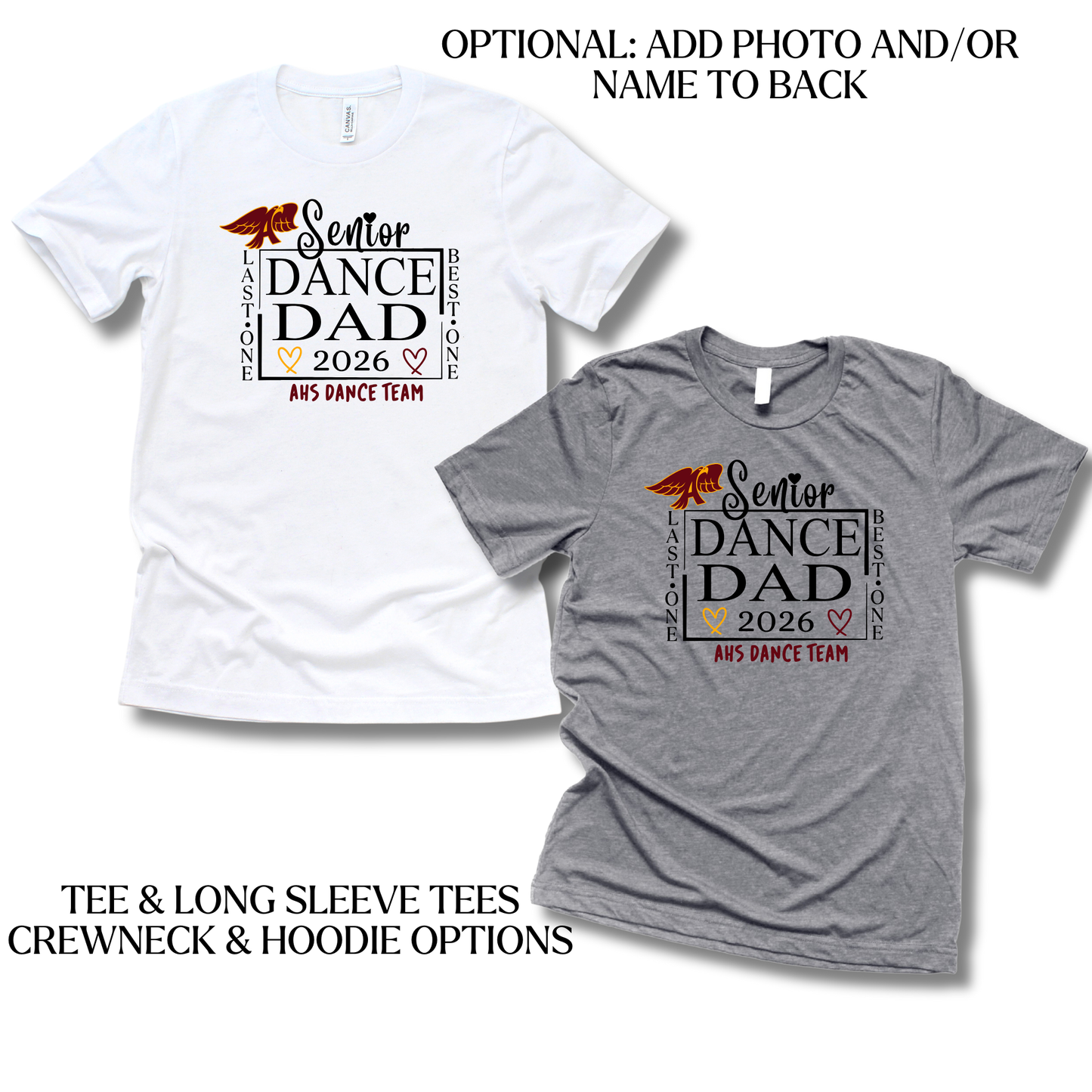 Bella+Canvas - 4 Apparel Options (Ankeny Senior Dance Dad 2026)