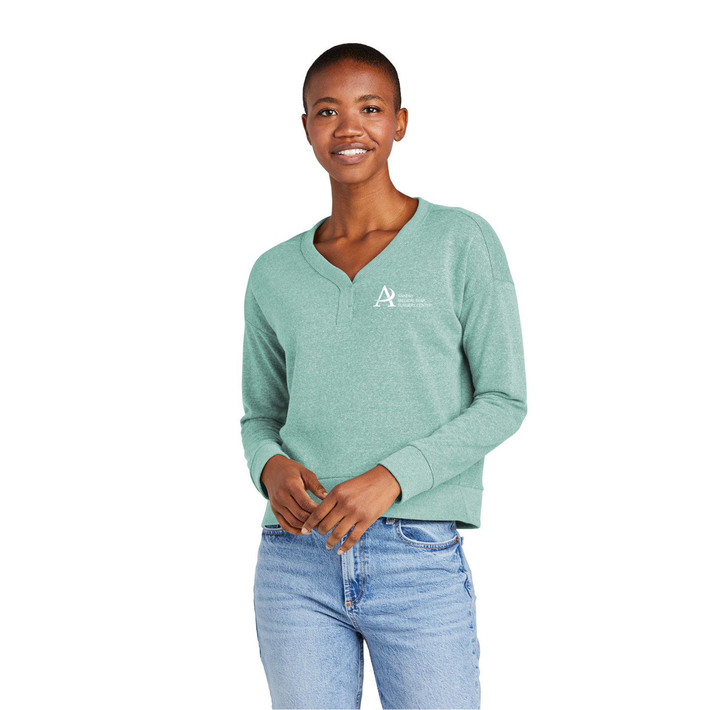 Ladies - District Fleece Vneck Sweatshirt (Ankeny Medical Park)