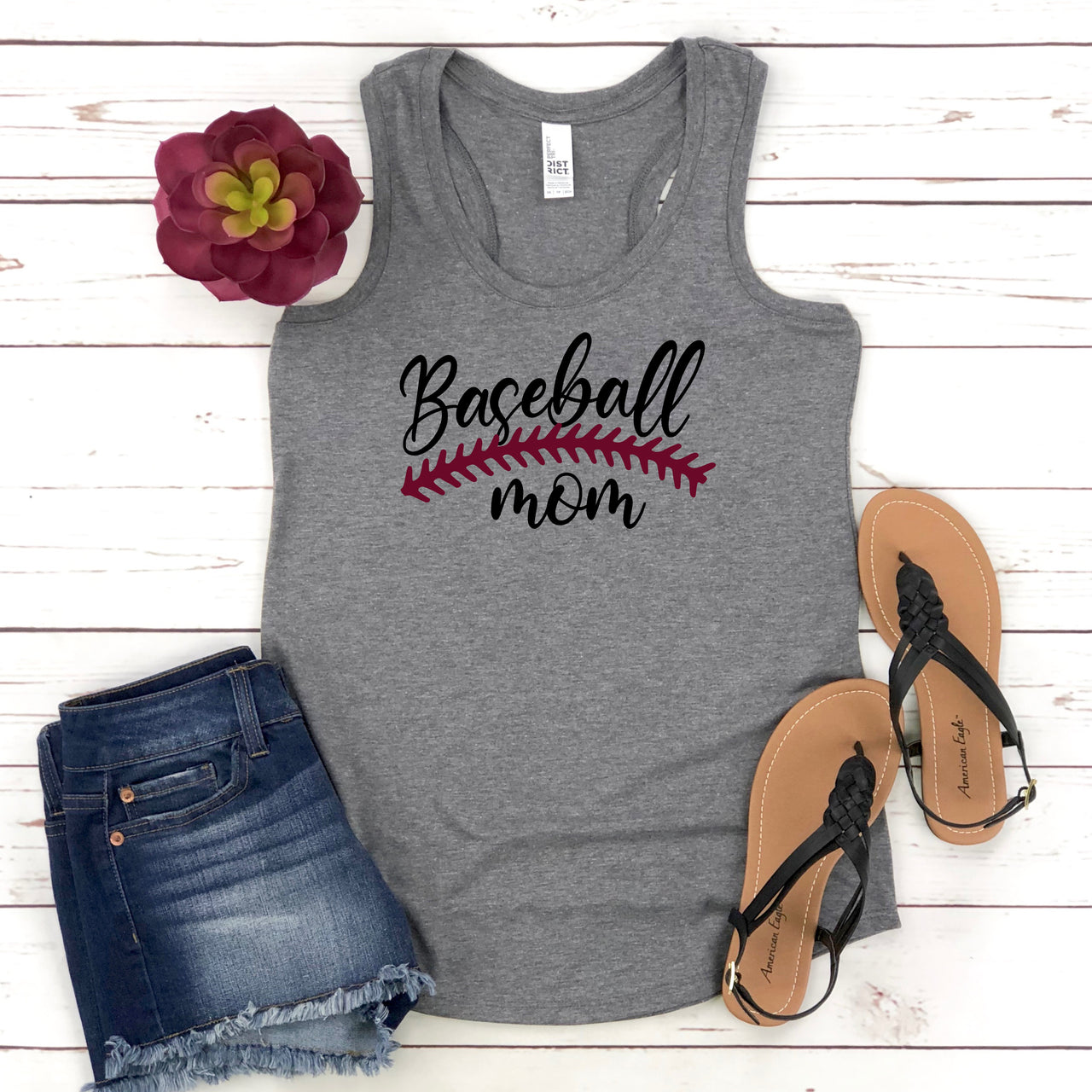 Baseball Mom (6 Apparel Options + Pick the Lace Color) - Bella & District Brands