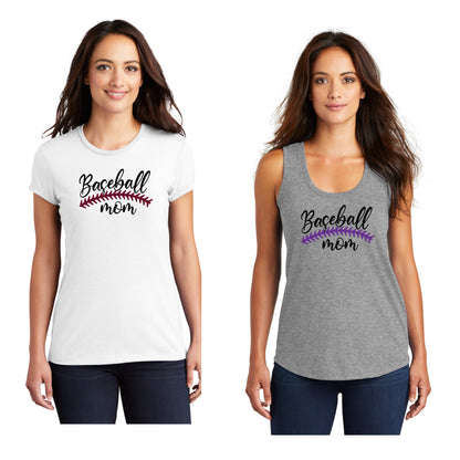 Baseball Mom (6 Apparel Options + Pick the Lace Color) - Bella & District Brands