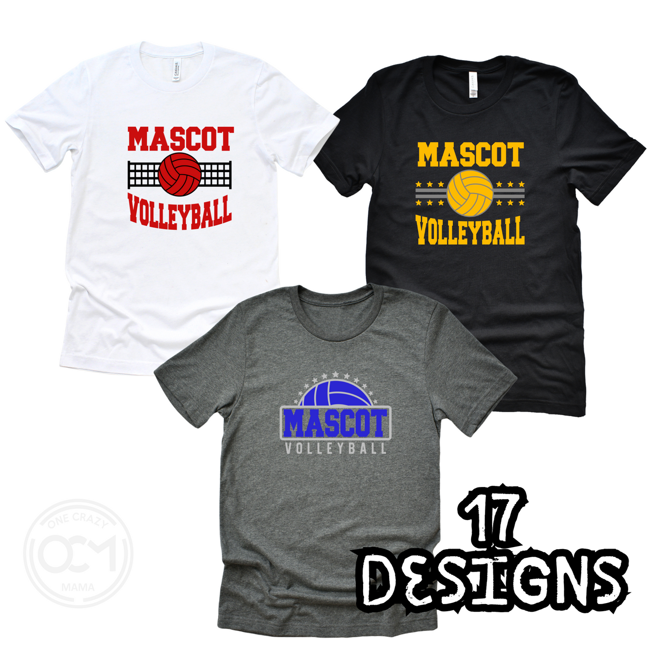 Adult, Youth & Toddler - Bella Tee (Custom Volleyball)