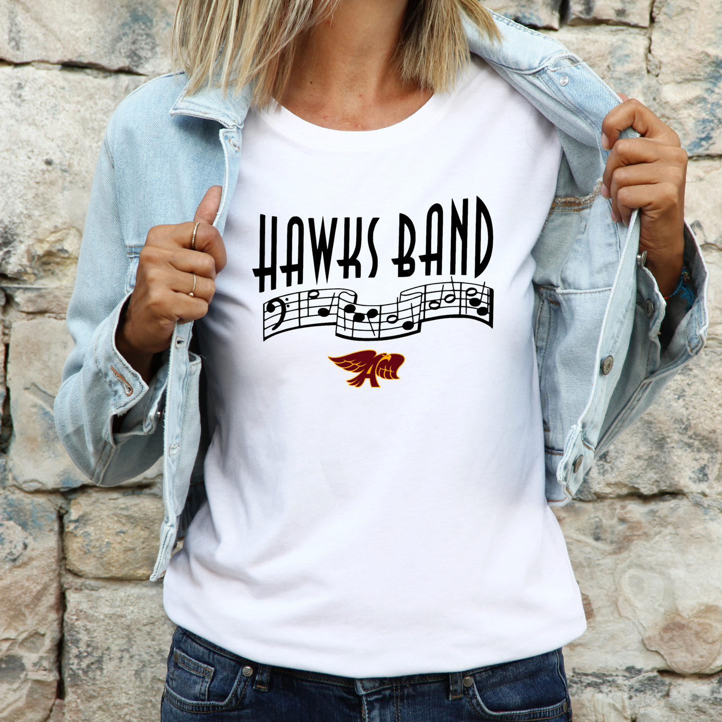 Adult - (6 Bella Apparel Choices) (Ankeny Hawks Band)