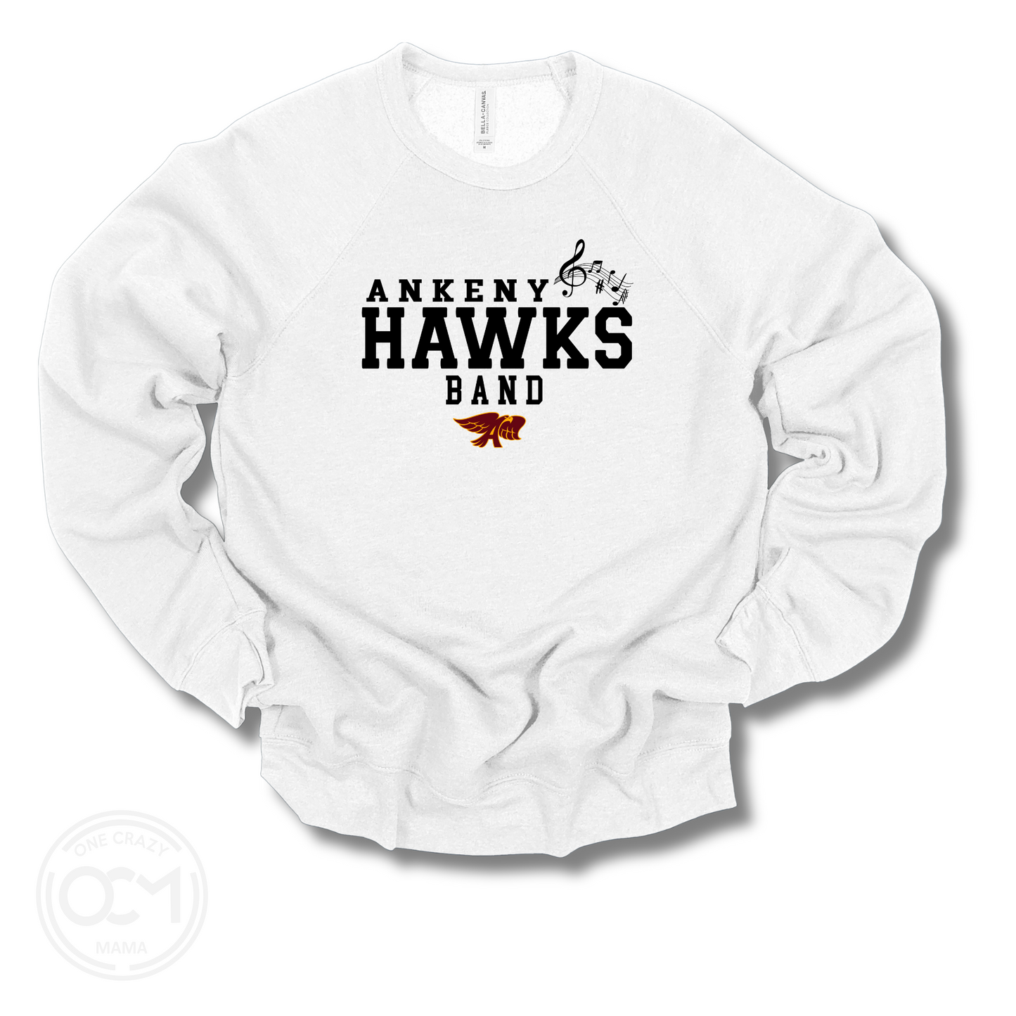 Adult - (6 Bella Apparel Choices) (Ankeny Hawks Band)