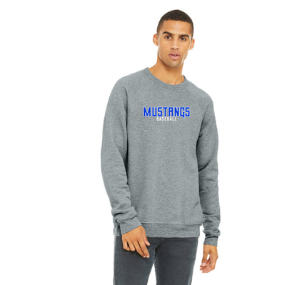 Adult - Bella + Canvas Unisex Fleece Crew - (Ankeny Mustangs Baseball)