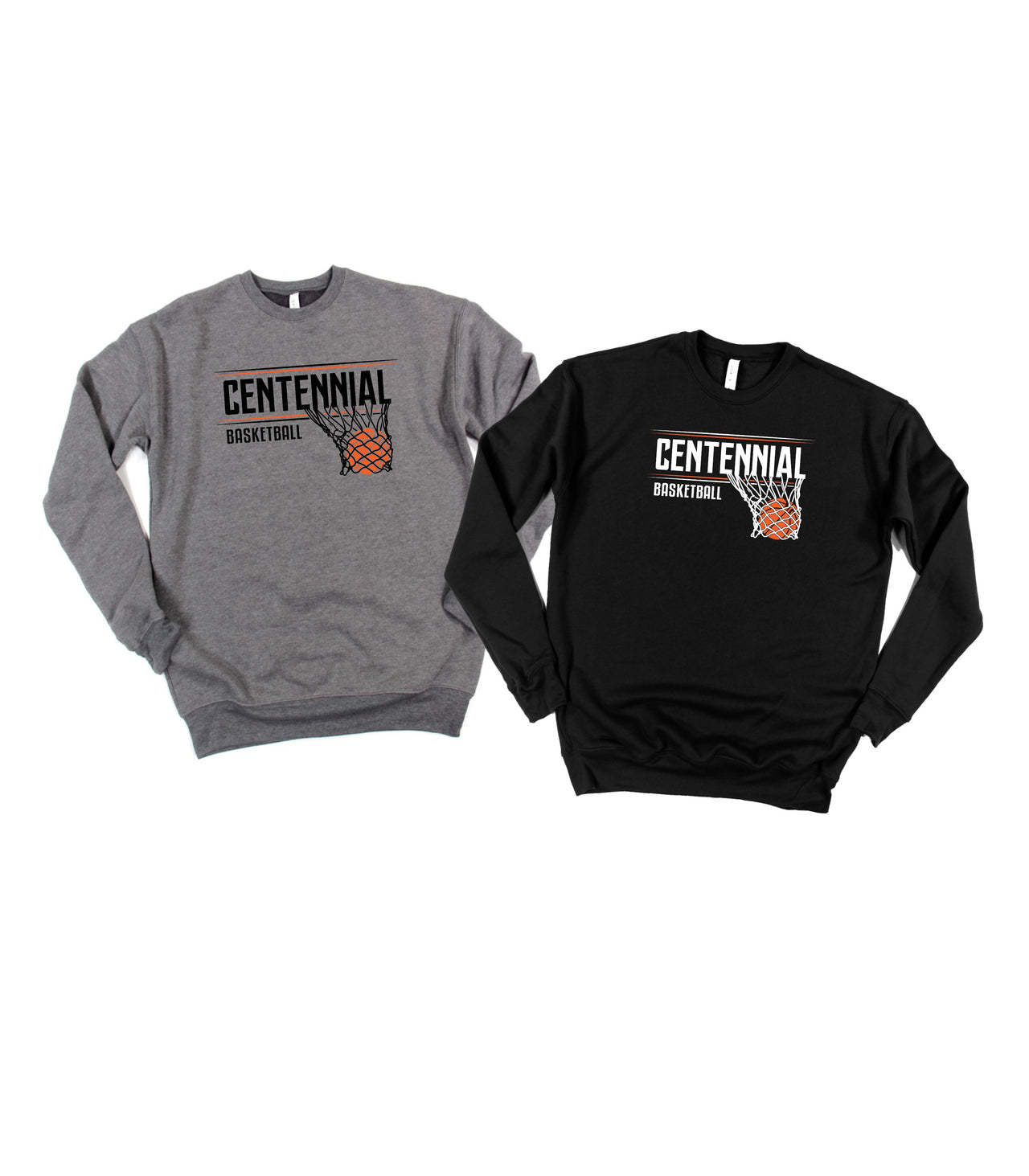 Adult - Unisex Crewneck Sweatshirt - 3 Designs- (Centennial Jaguars Basketball)