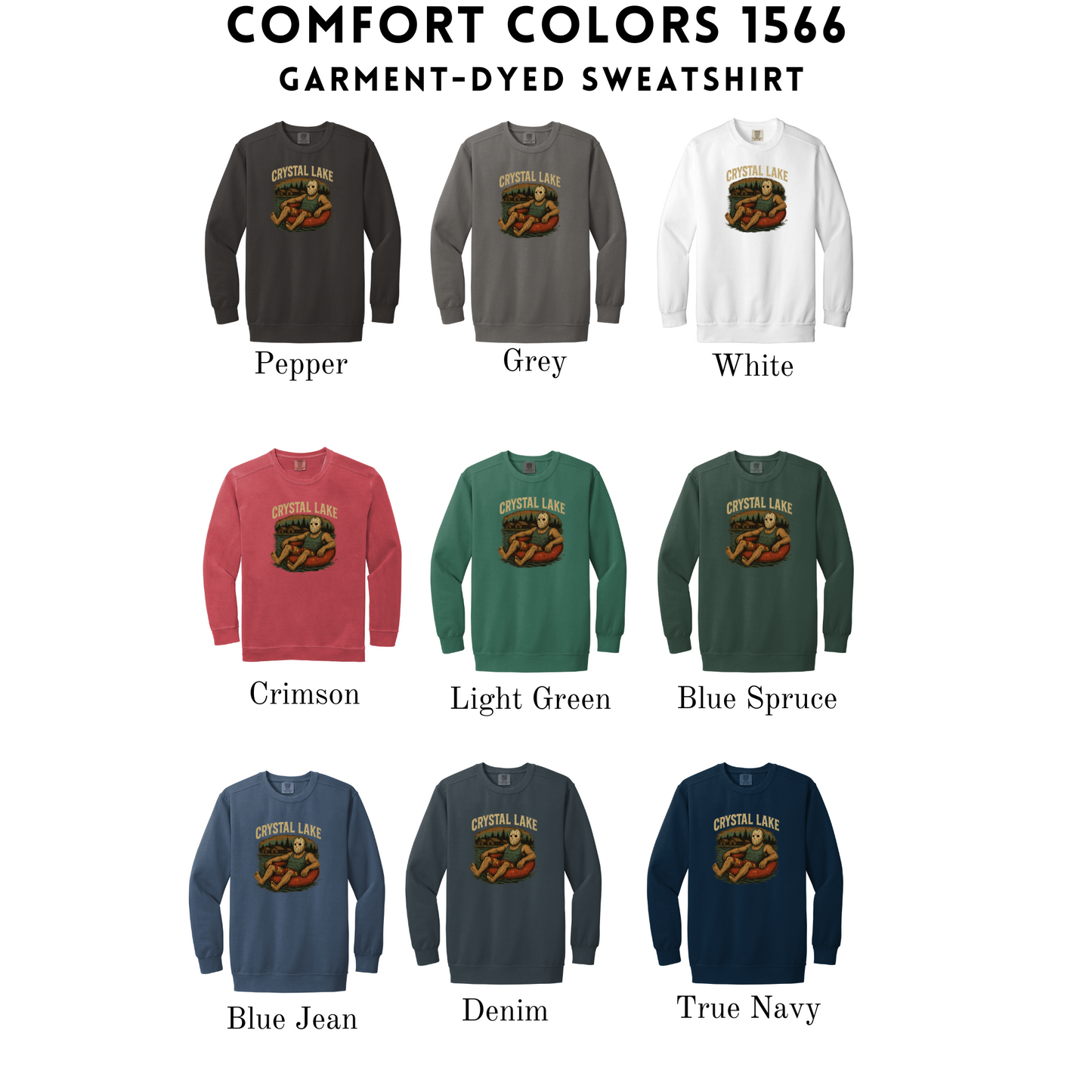 Adult - Crystal Lake Tees & Sweatshirts (Comfort Colors)