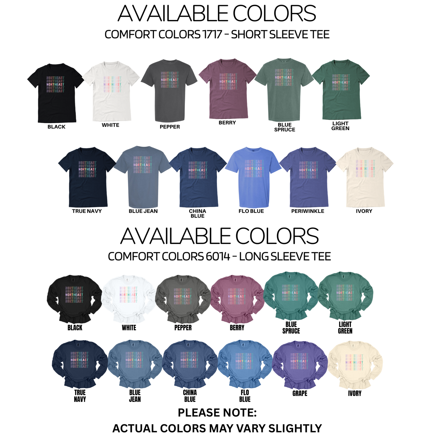 Comfort Colors - Tee & Long Sleeve Tee (NE Elementary Staff)