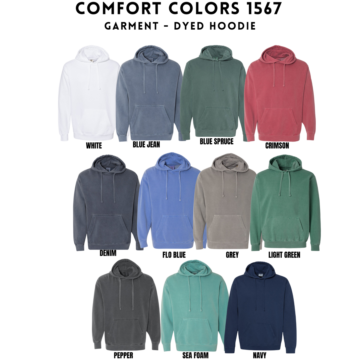 Adult - Cheer Cursive Chenille Patch Tees & Sweatshirts (Comfort Colors)