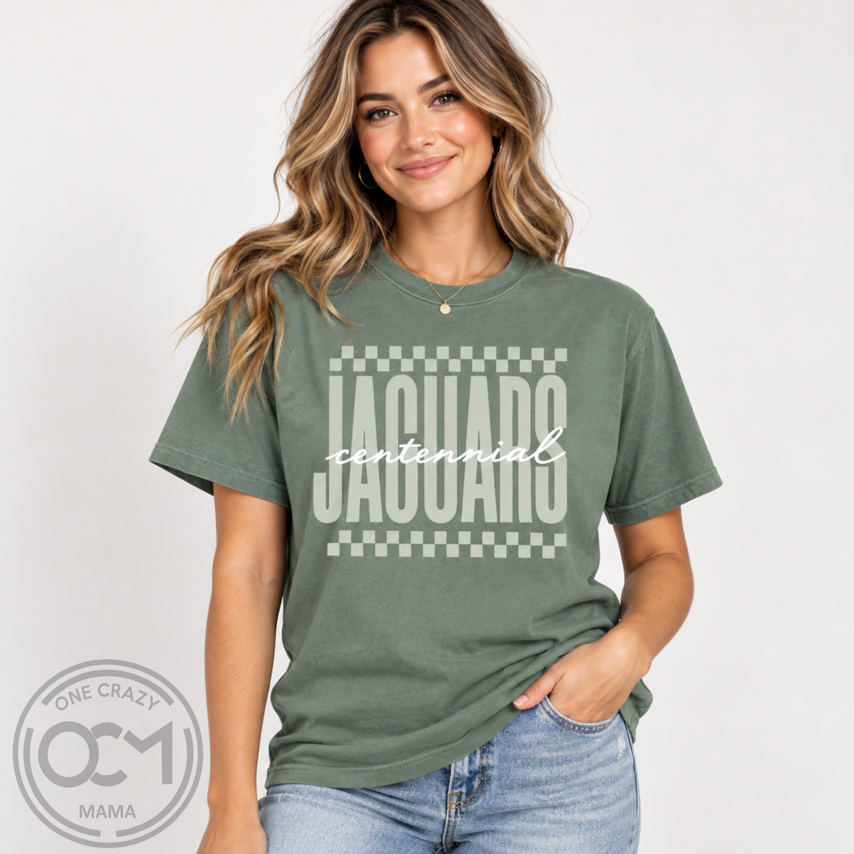 Checkered Mascot Tee | Centennial Jaguar Collection