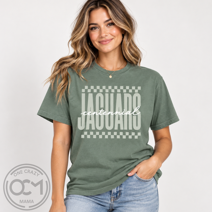Checkered Mascot Tee | Centennial Jaguar Collection