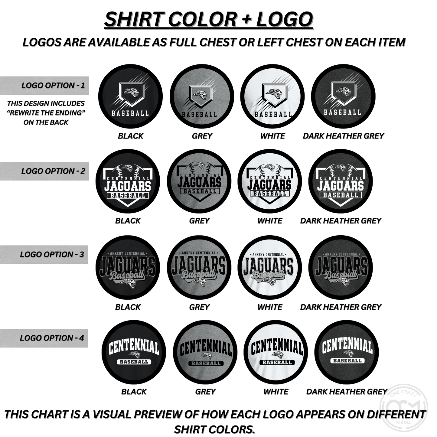 Adult & Ladies - Multiple Styles (Centennial Baseball 2026)