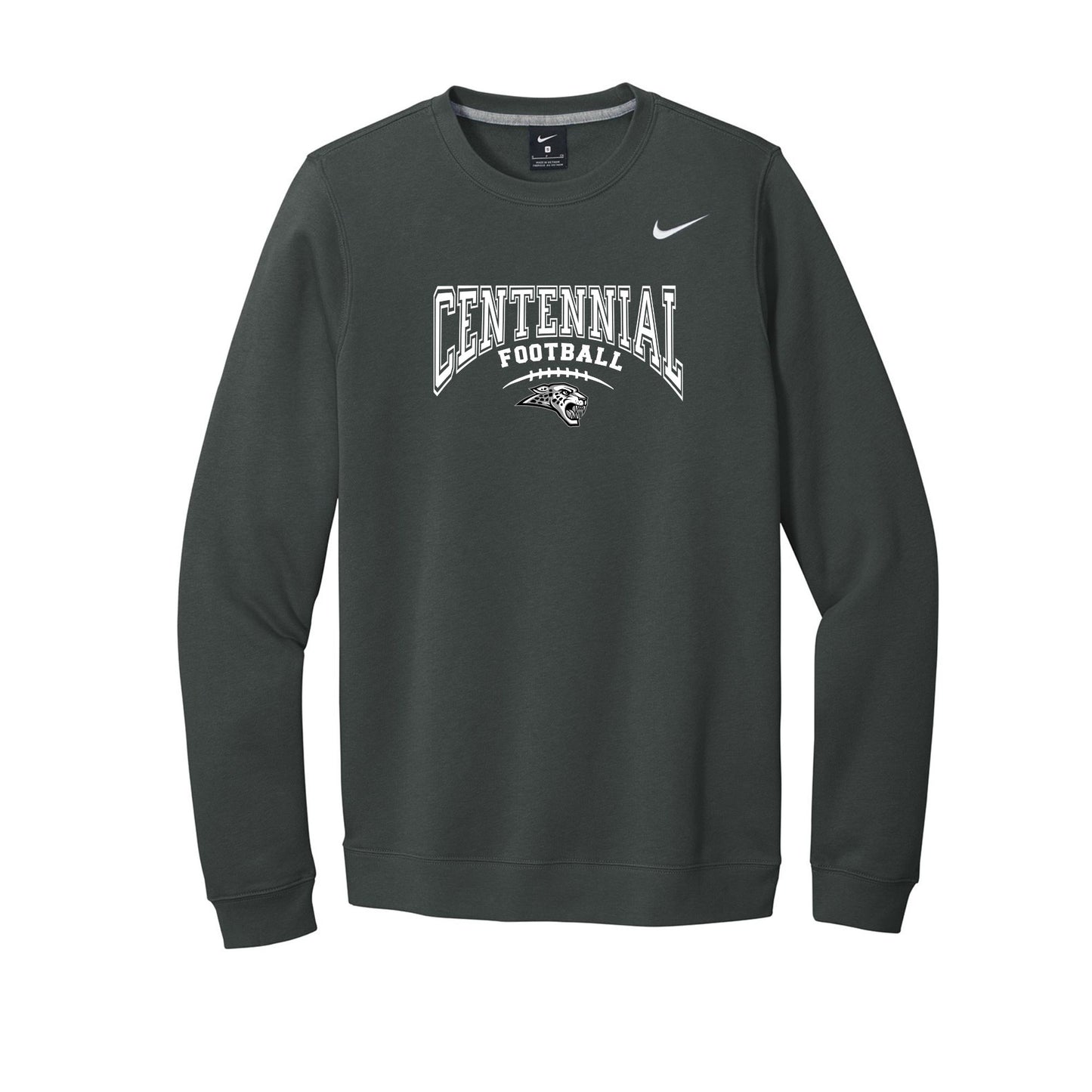 Adult - Nike Club Pullover Fleece Crewneck Sweatshirt - (Centennial Jaguar Football 2024)