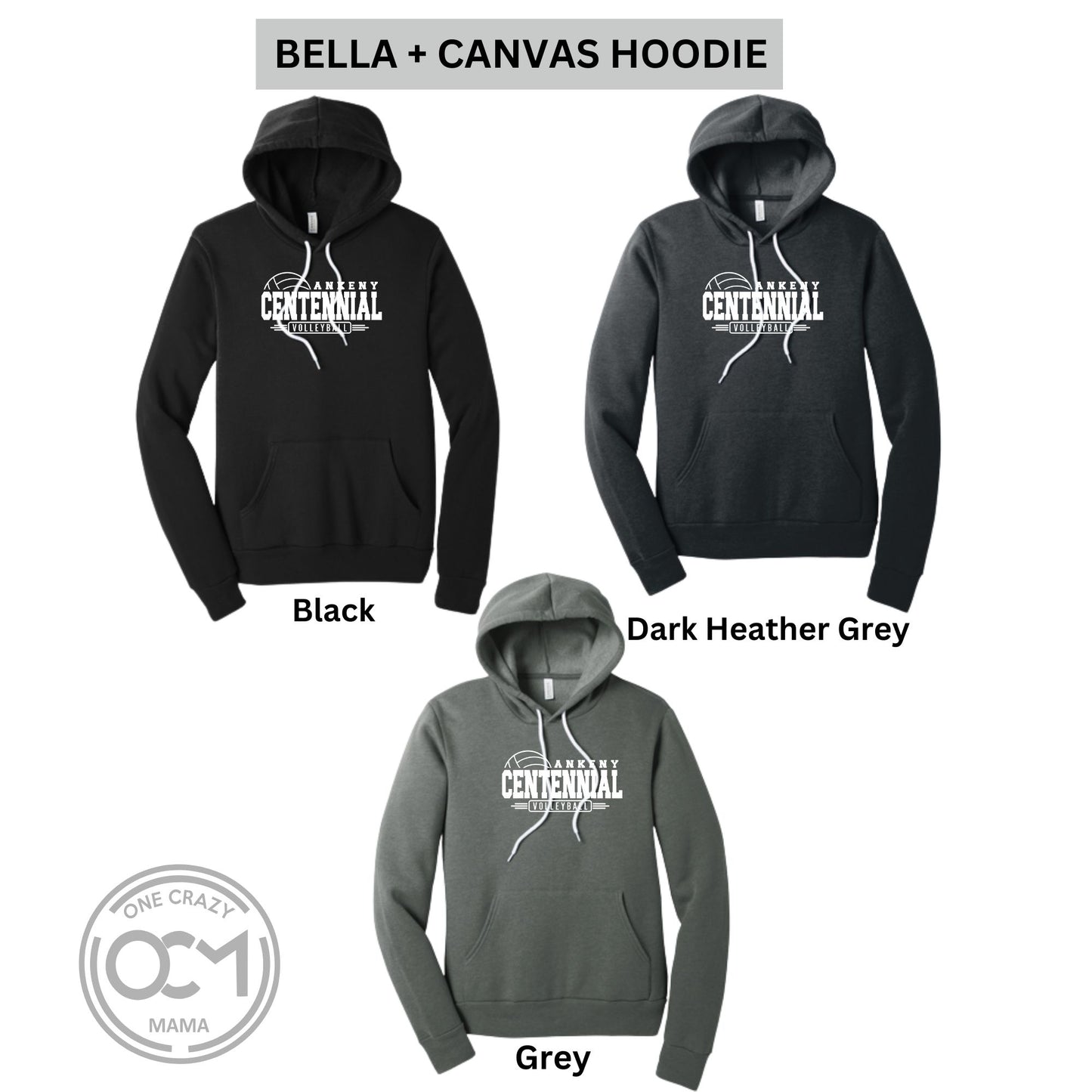 Adult - Hooded Sweatshirt (Centennial Jaguars Volleyball)