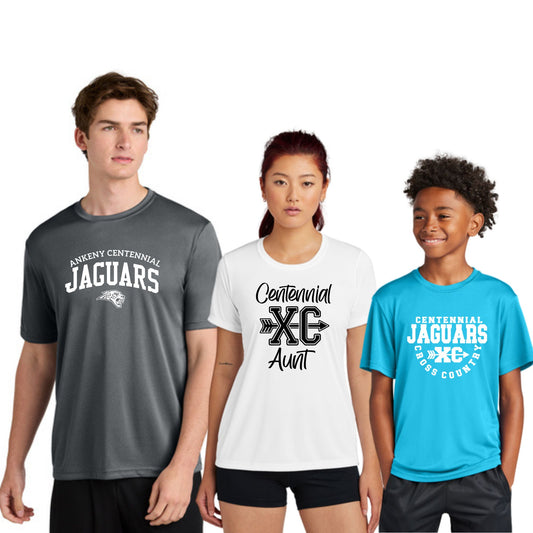 Adult, Ladies & Youth - Sport Tek Performance Tee (Centennial Jaguars XC)
