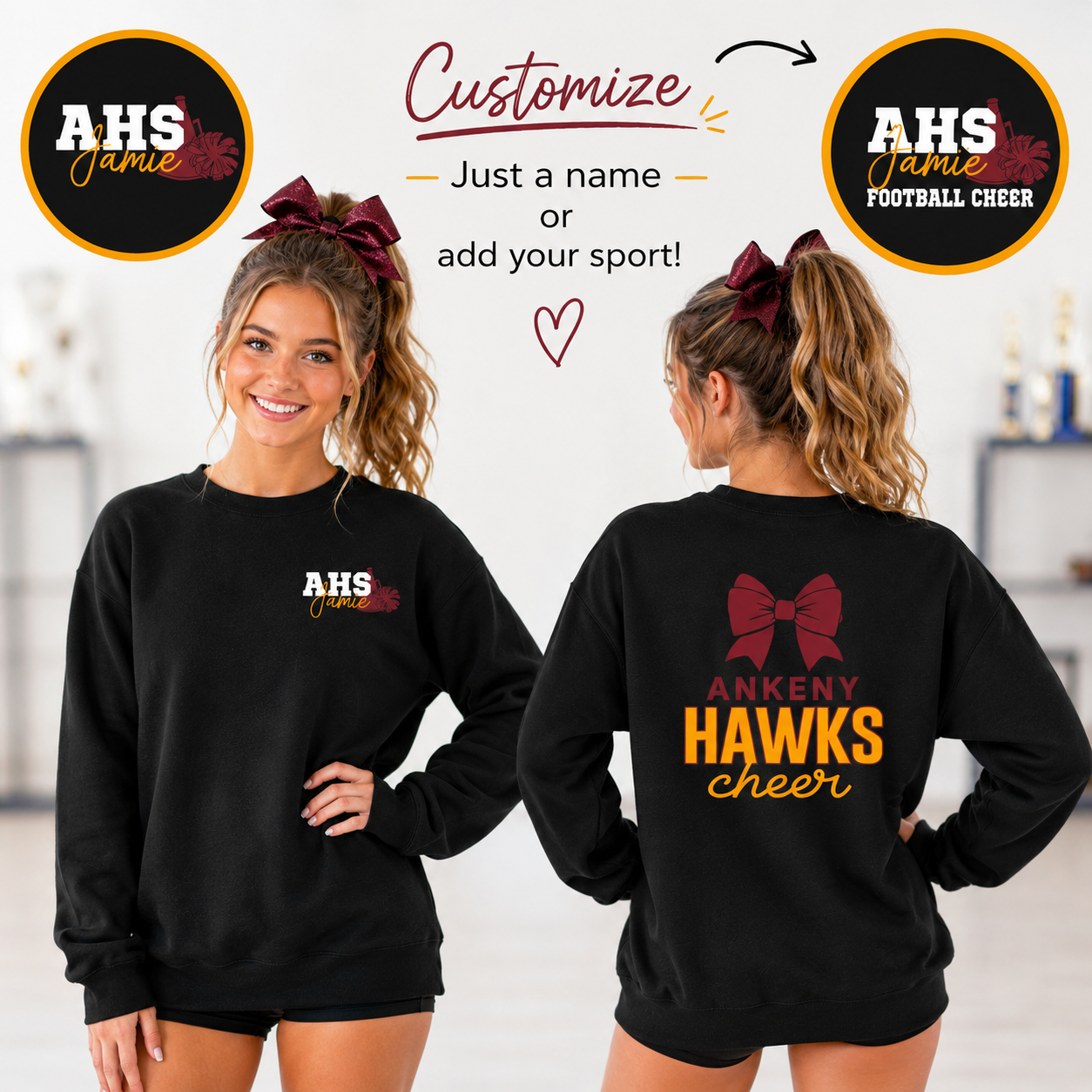 Adult - Crewneck Sweatshirt- (Ankeny Hawks Collection)