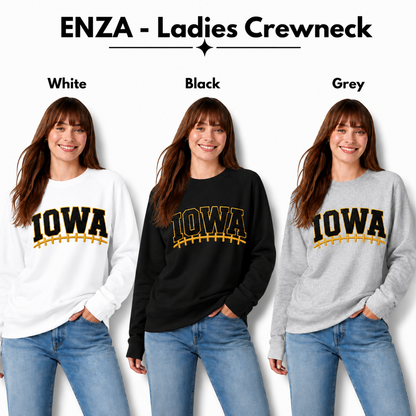 Ladies - Crewneck Sweatshirt (Iowa Patch)