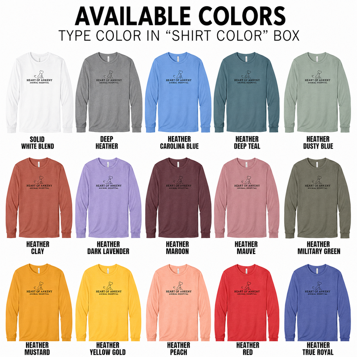 Bella+Canvas - Unisex Long Sleeve Tee (Heart of Ankeny)