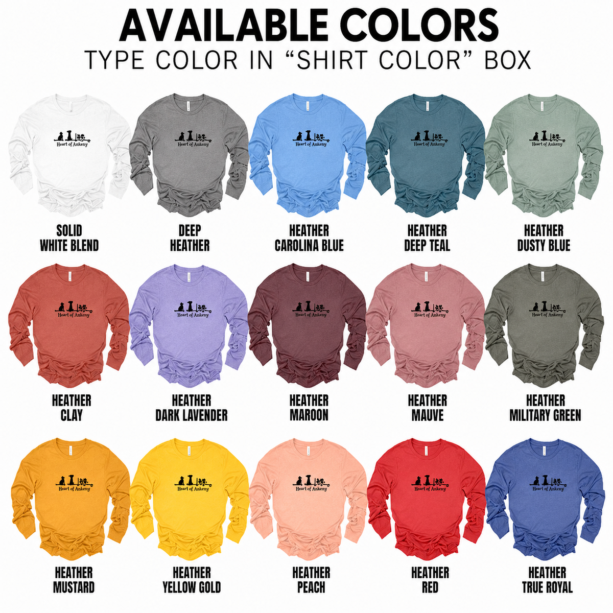 Bella+Canvas - Unisex Long Sleeve Tee (Heart of Ankeny)