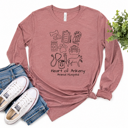 Bella+Canvas - Unisex Long Sleeve Tee (Heart of Ankeny)
