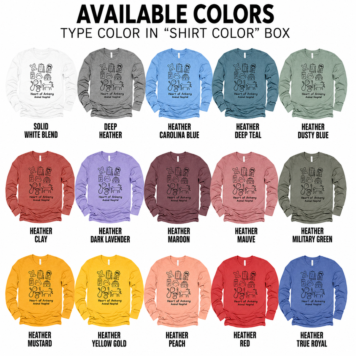 Bella+Canvas - Unisex Long Sleeve Tee (Heart of Ankeny)